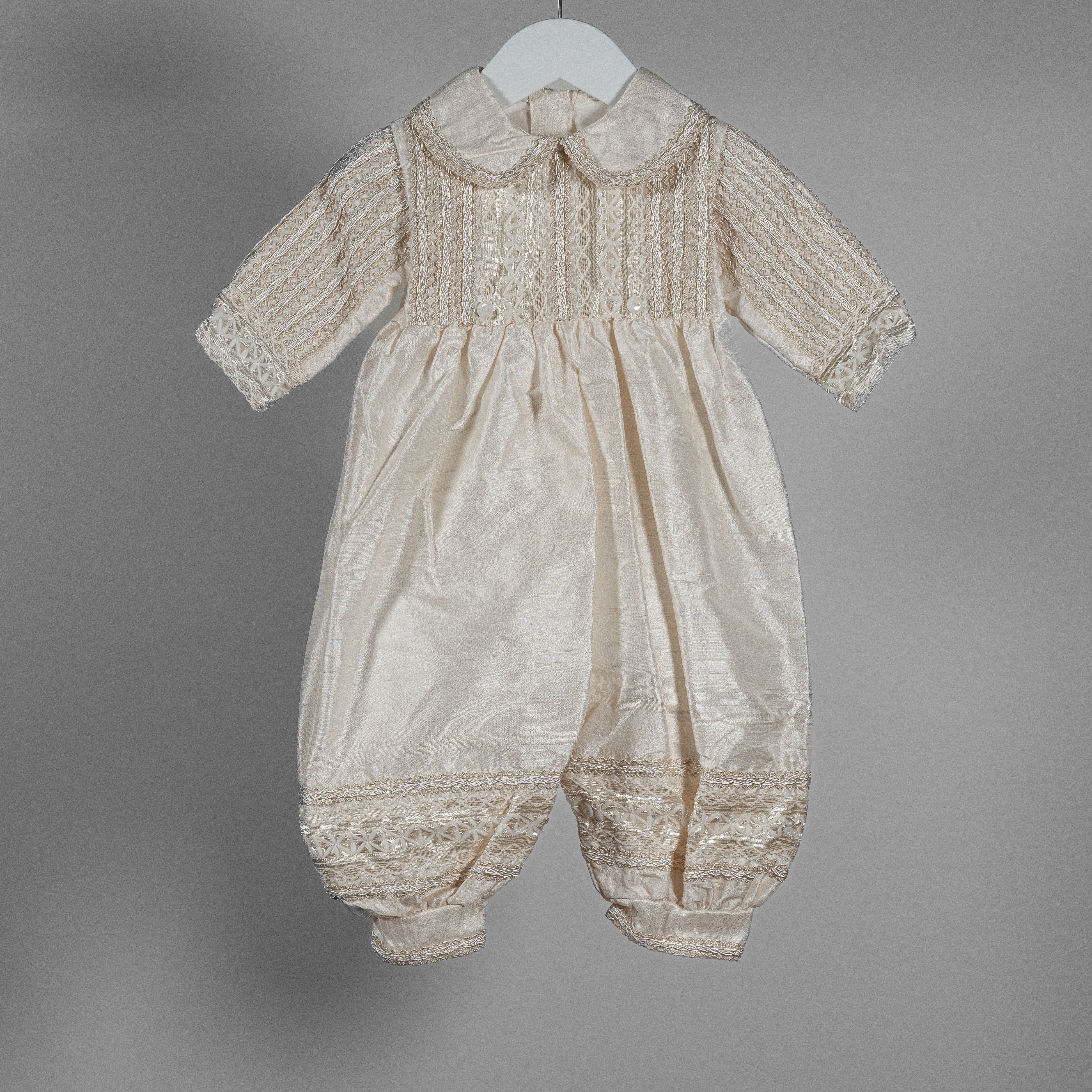 Luis Christening Romper + Detachable Skirt Set image 9