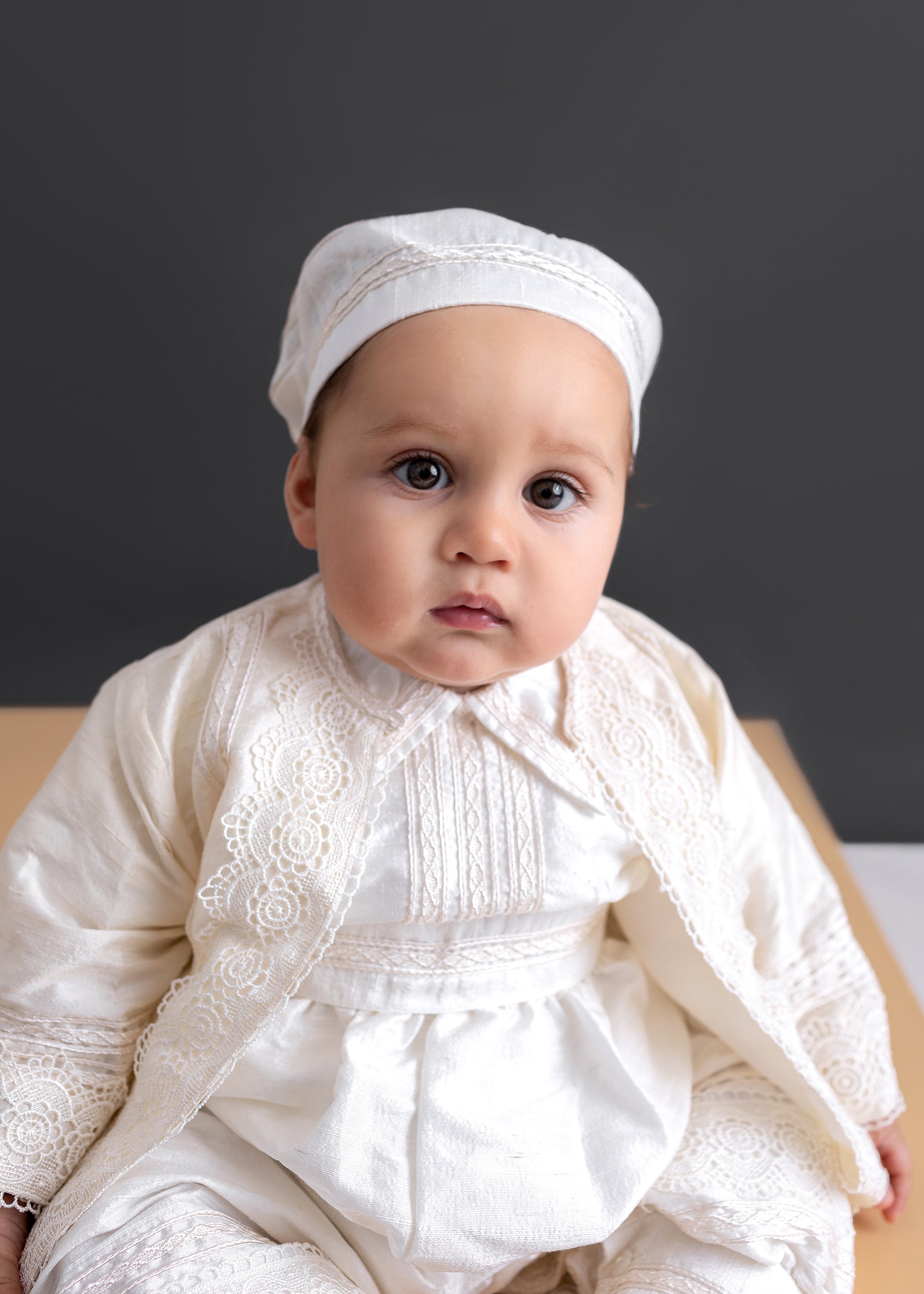 Micah Christening Pants, Shirt + Jacket Set image 6