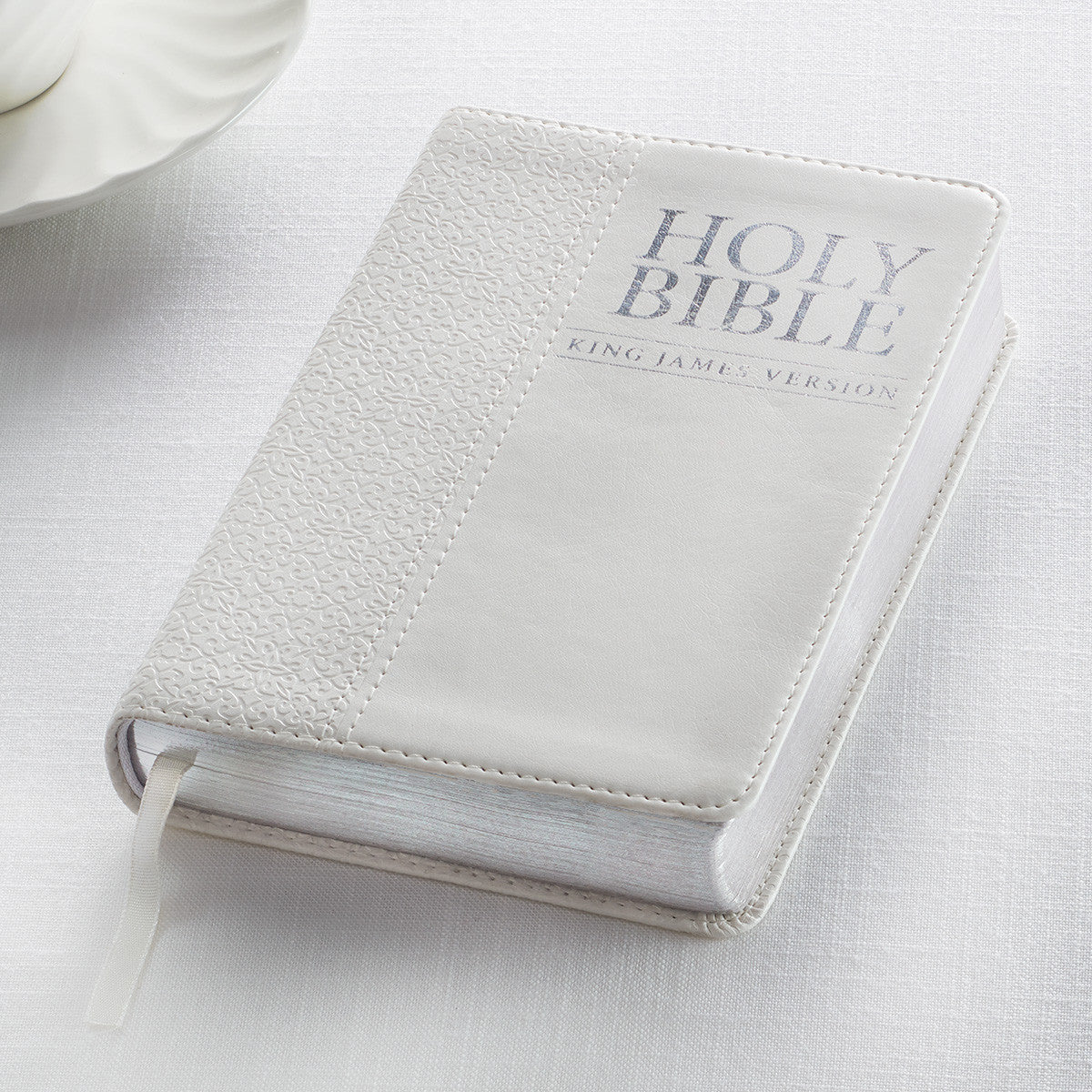 Elegant White Bible – Perfect Baptism Gift and Keepsake for Life