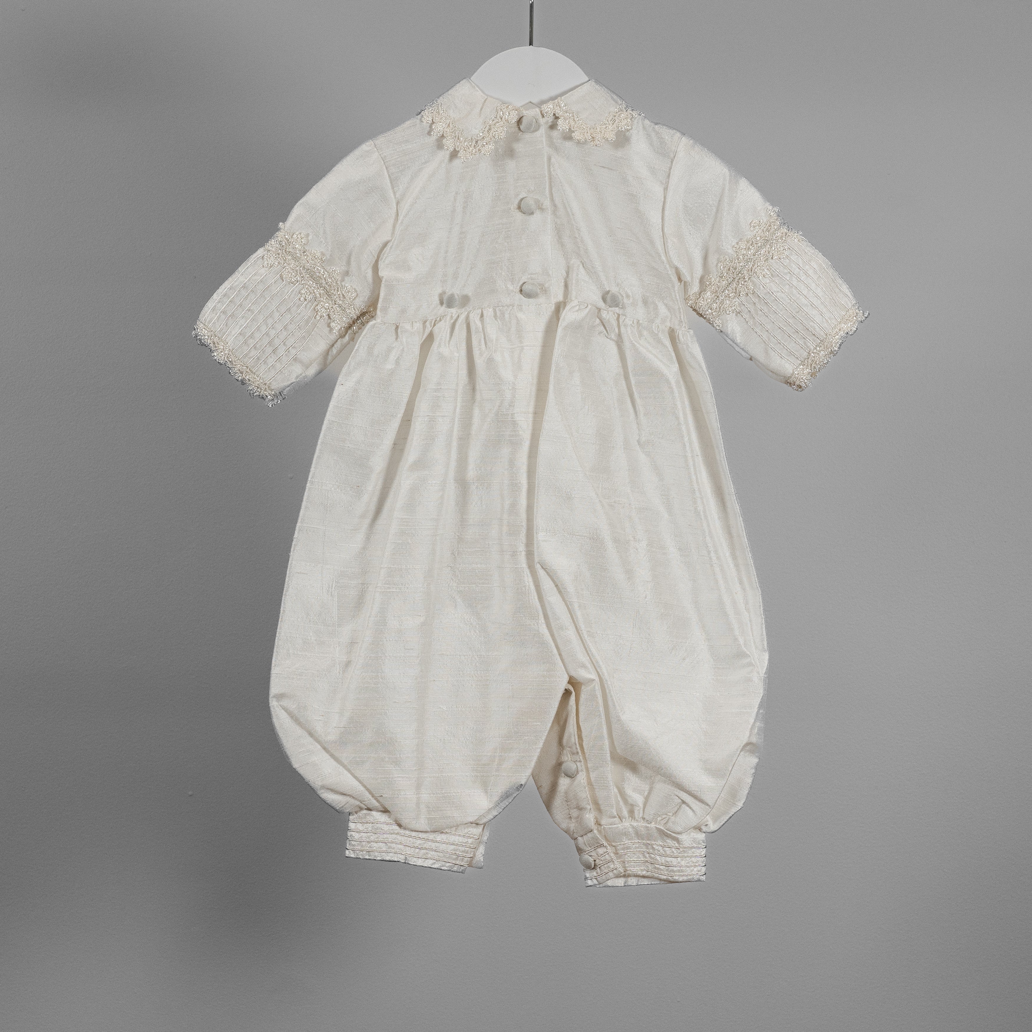 Ezra Christening Romper + Detachable Skirt Set image 6