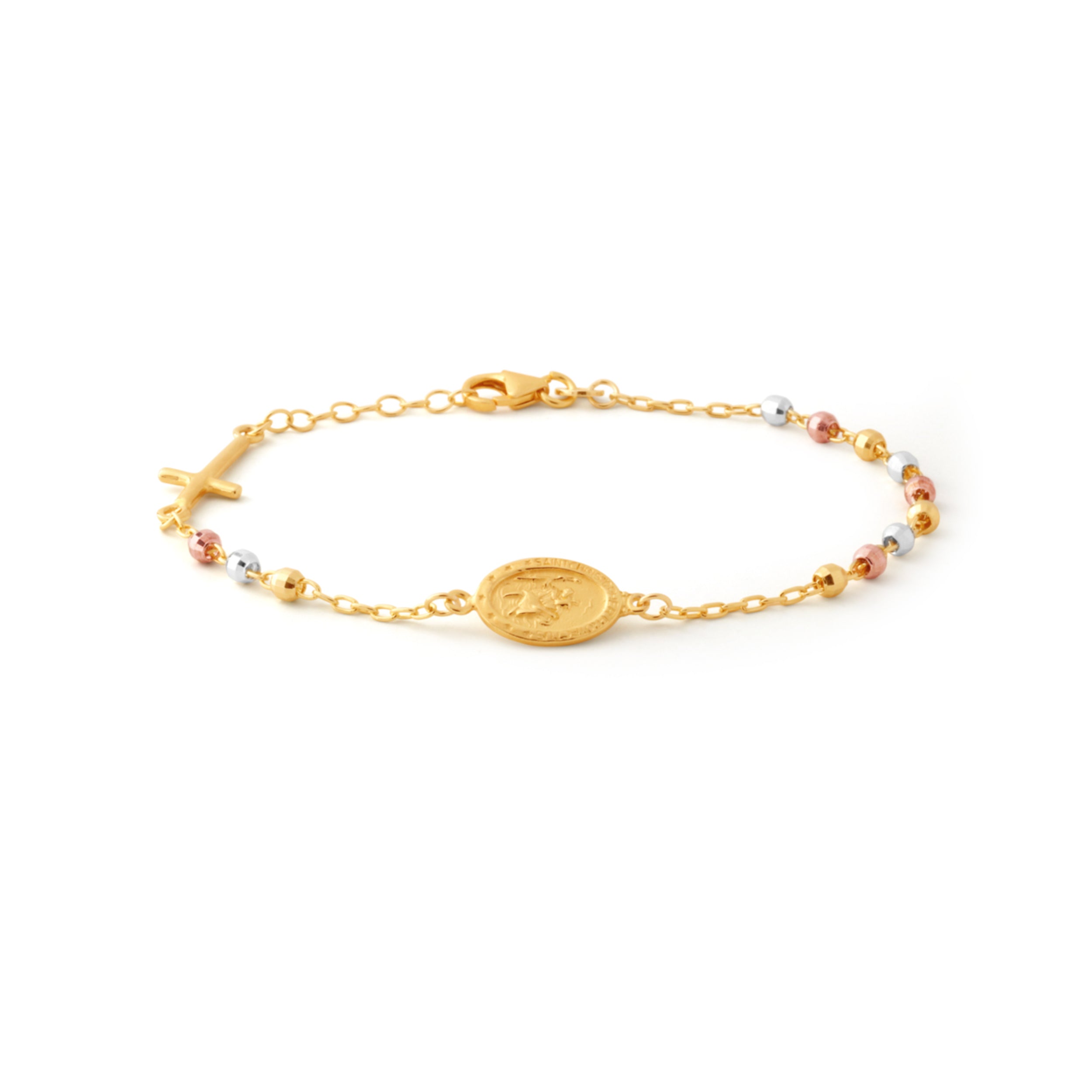 Holy Cross Bracelet 9ct Gold Plated image 0