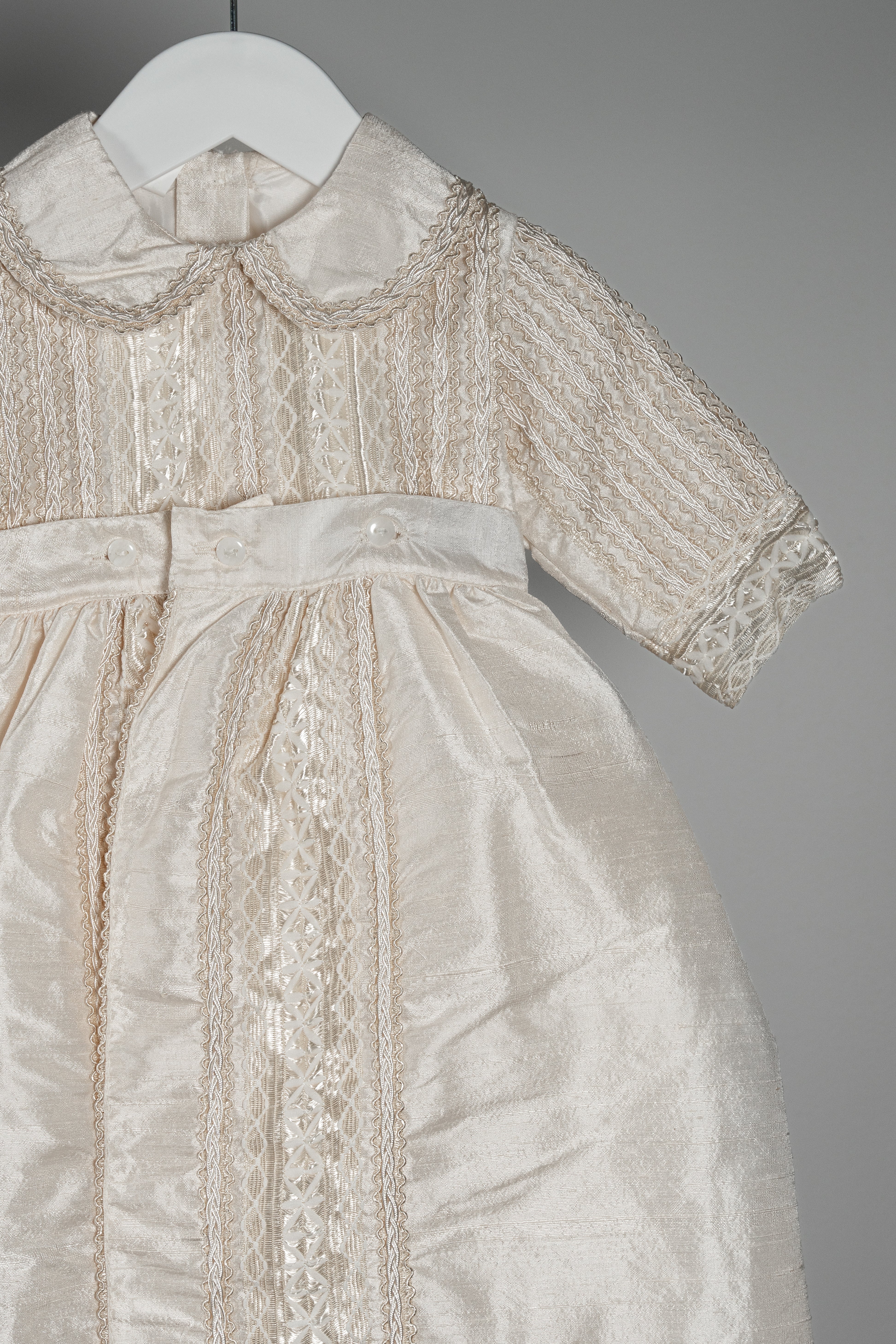 Luis Christening Romper + Detachable Skirt Set image 1