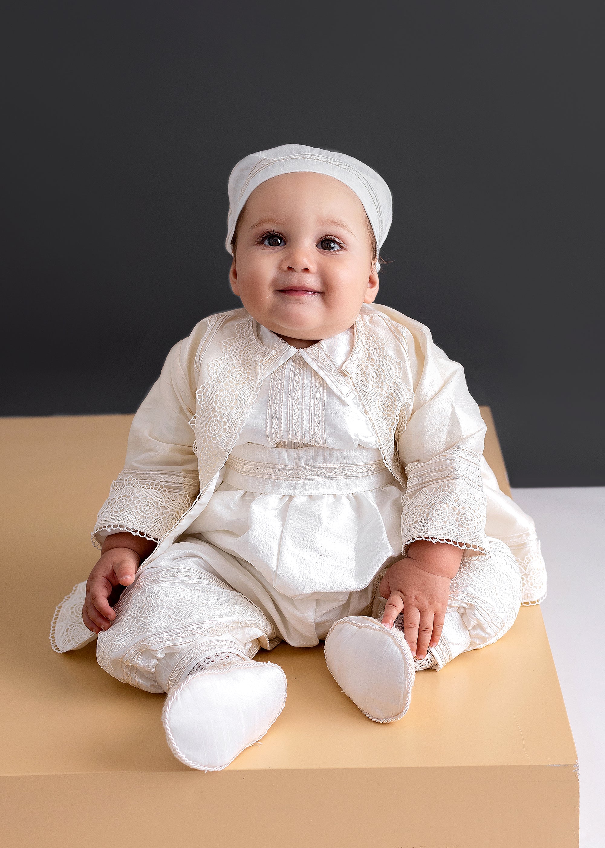 Micah Christening Pants, Shirt + Jacket Set image 0