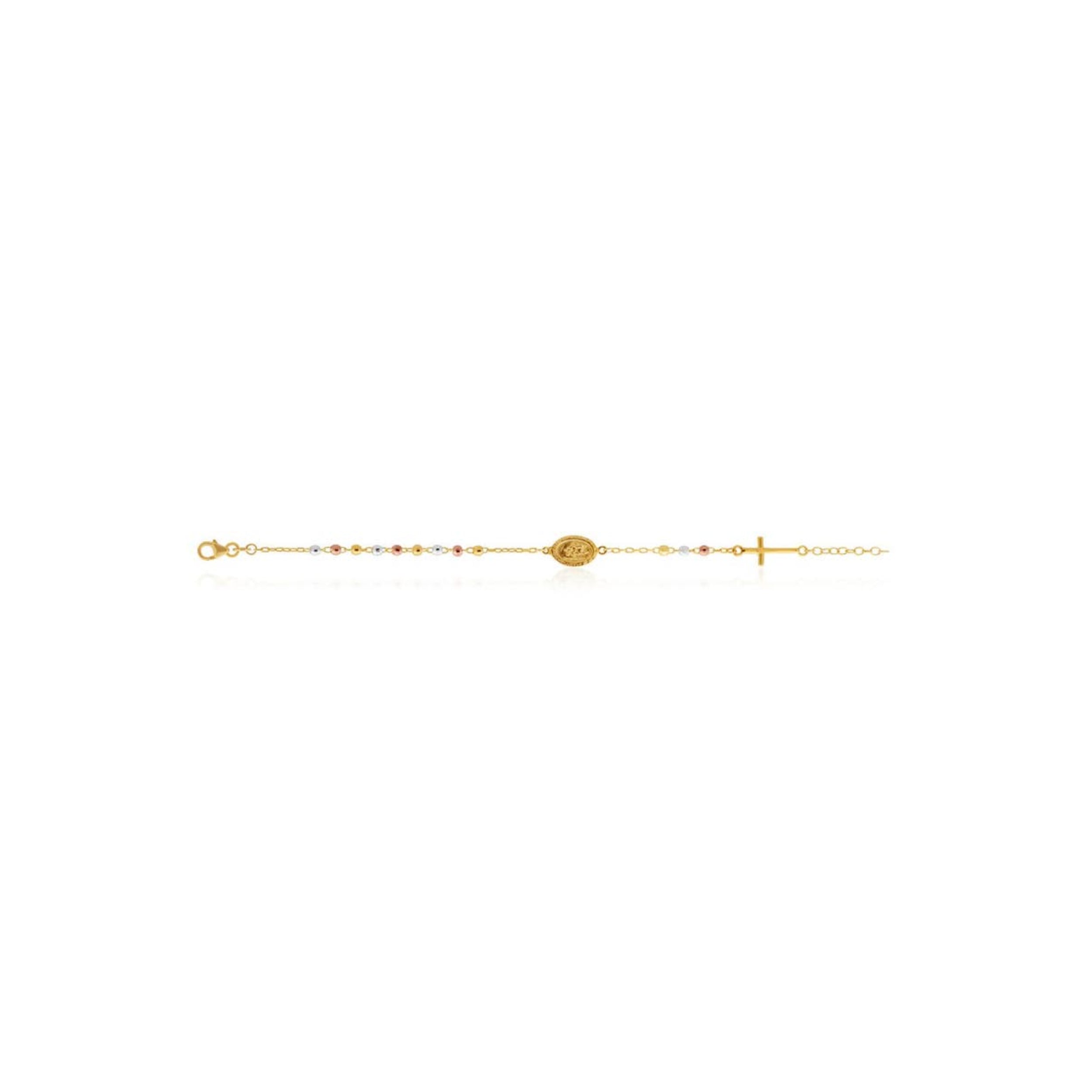 Holy Cross Bracelet 9ct Gold Plated image 1