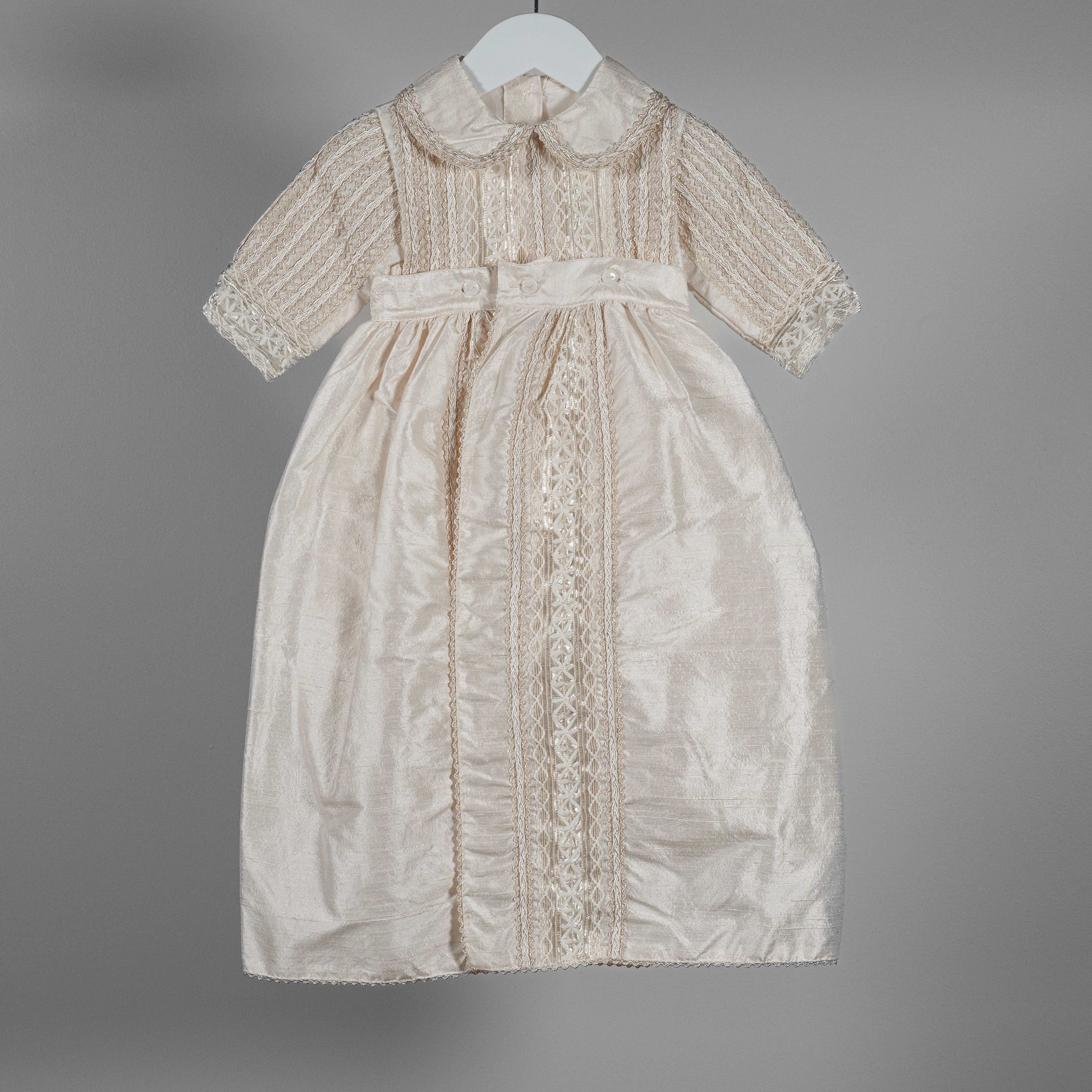 Luis Christening Romper + Detachable Skirt Set image 4