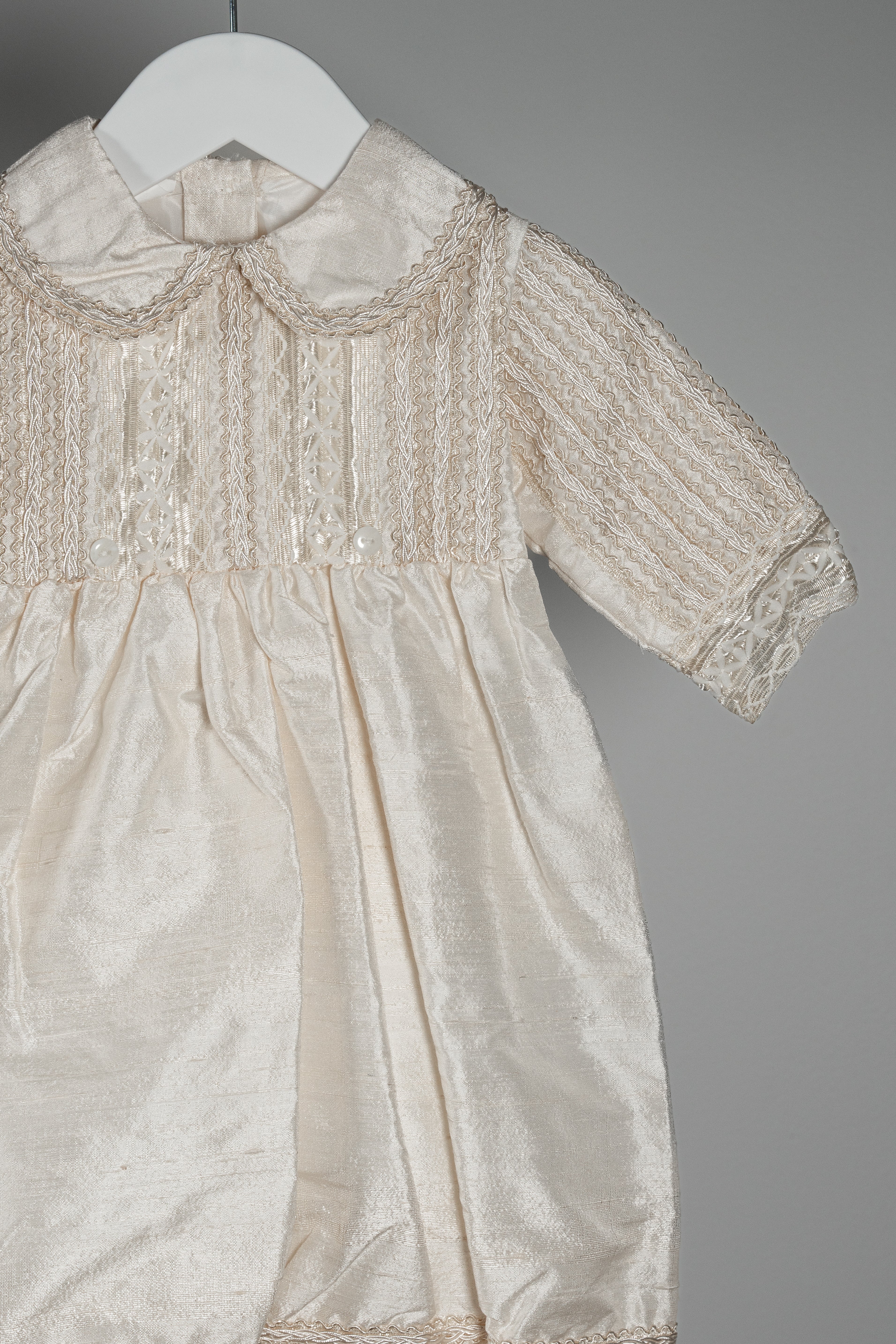 Luis Christening Romper + Detachable Skirt Set image 7
