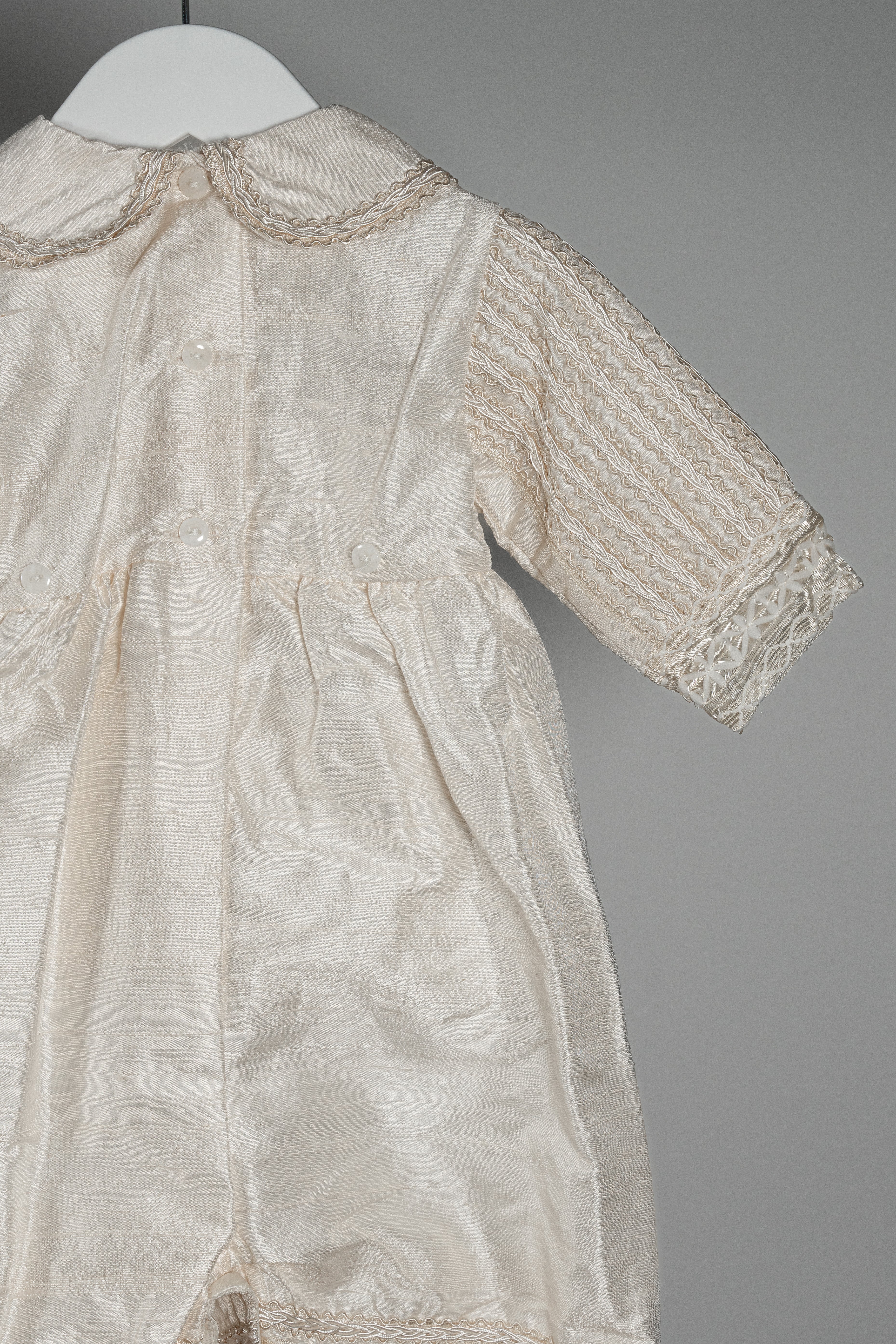 Luis Christening Romper + Detachable Skirt Set image 2